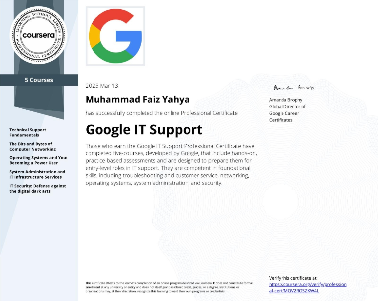 Google IT Support