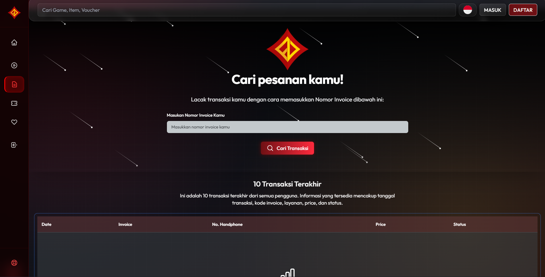 Website Topup Game