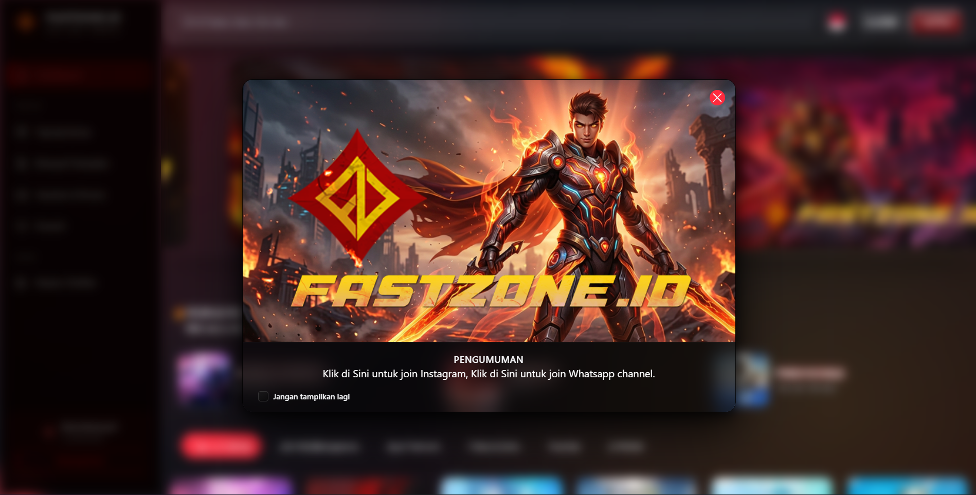Website Topup Game